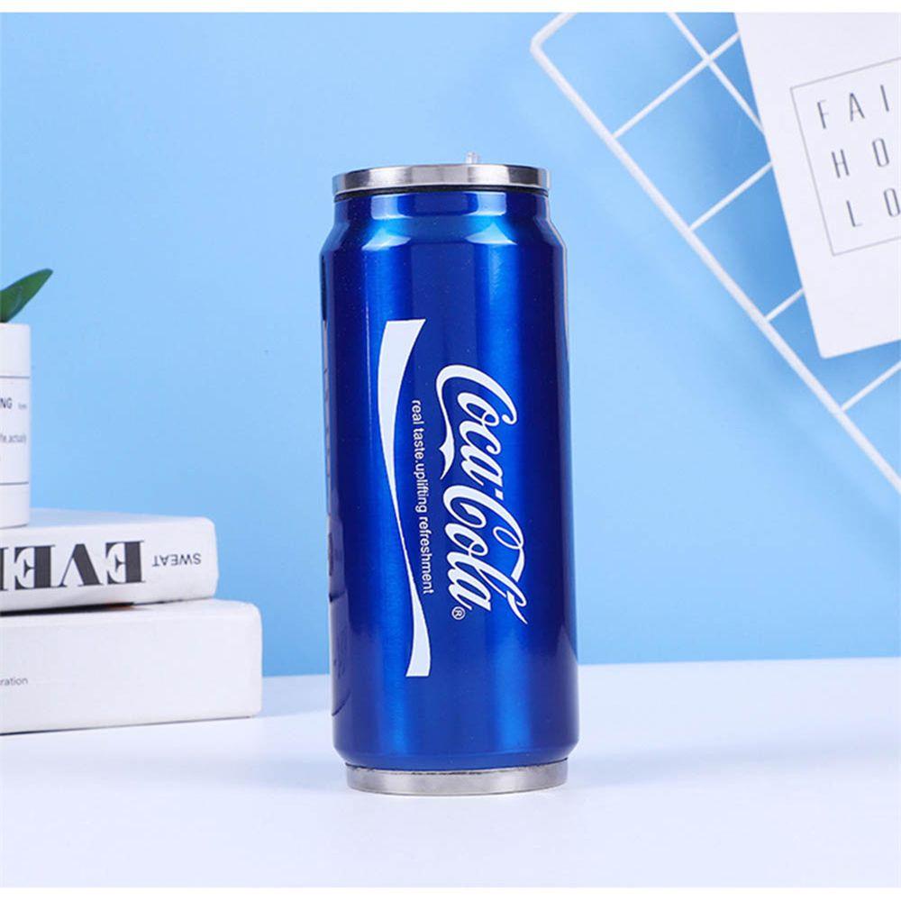Solighter Termos Cangkir Hadiah Natal Baru Cola Sedotan Stainless Steel Botol Air Minum Mug Kopi Insulated Cup