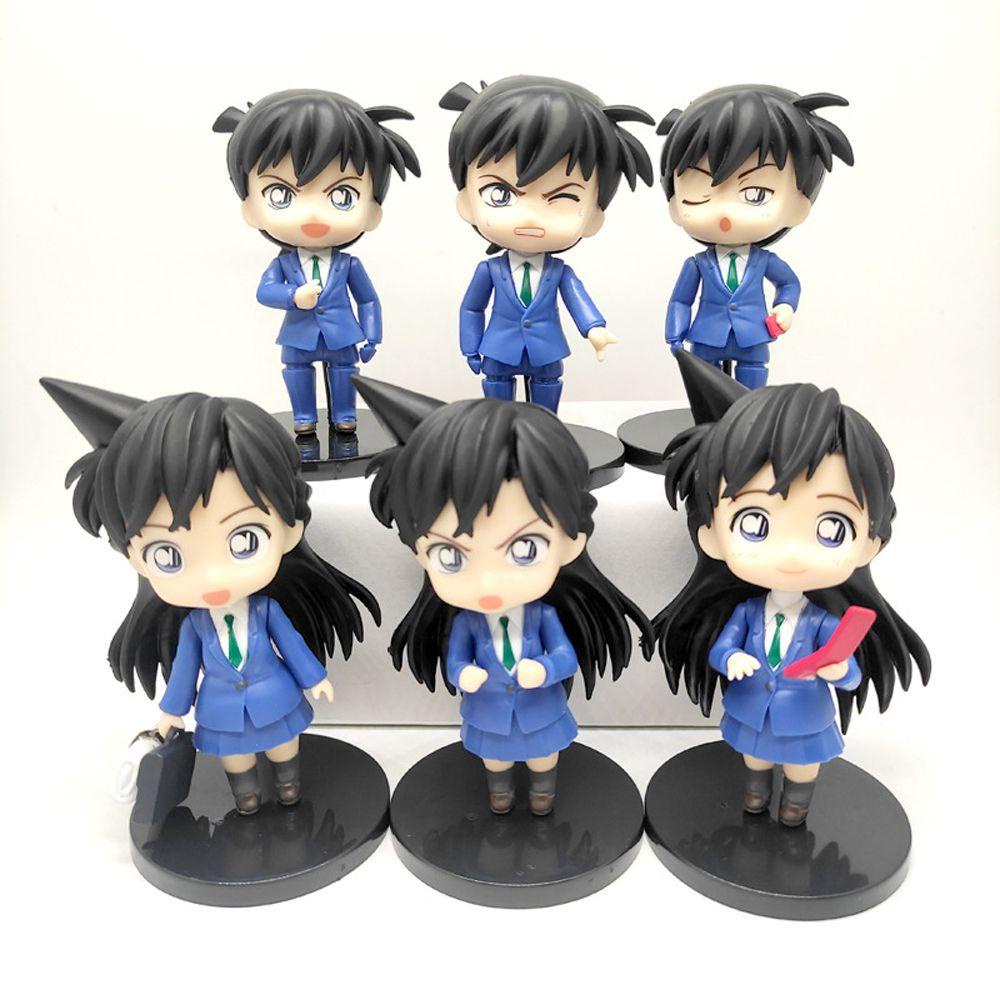 [Elegan] Conan Edogawa 6 Pcs/set Gacha Toys Figure Toys Mouri Ran Koleksi Hadiah Berdiri Molding