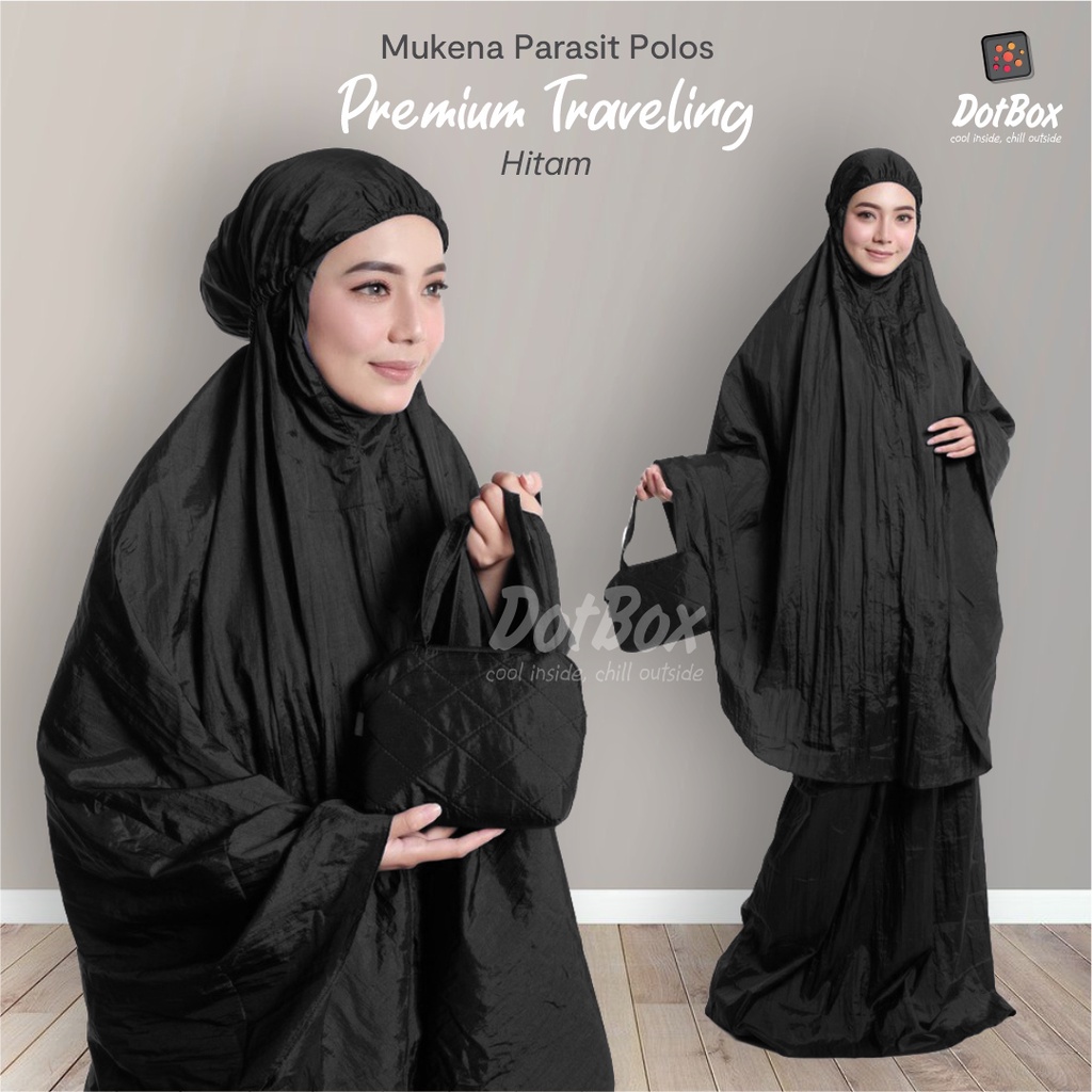 Mukena Parasit Bahan Adem Premium / Mukena Dewasa Parasut Polos / Mukena Travel / Mukena Tas Mukena 