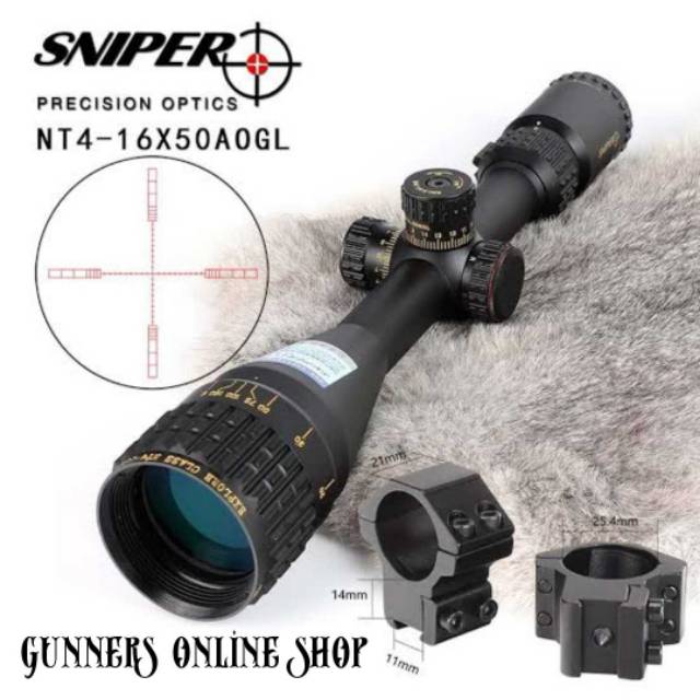 Teleskop Sniper Gold Eksplore Class NT 4-16X50 AOGL