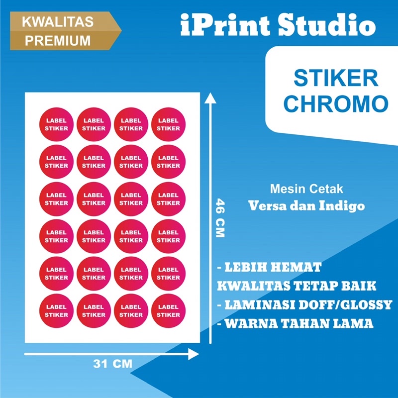 

Cetak Stiker Label Bahan Chromo Lintech Doff/Glossy