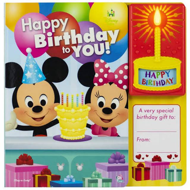 

mickey Sound Book Happy Birthday to You Mickey Mouse Buku Import Buku Sound book Buku Anak