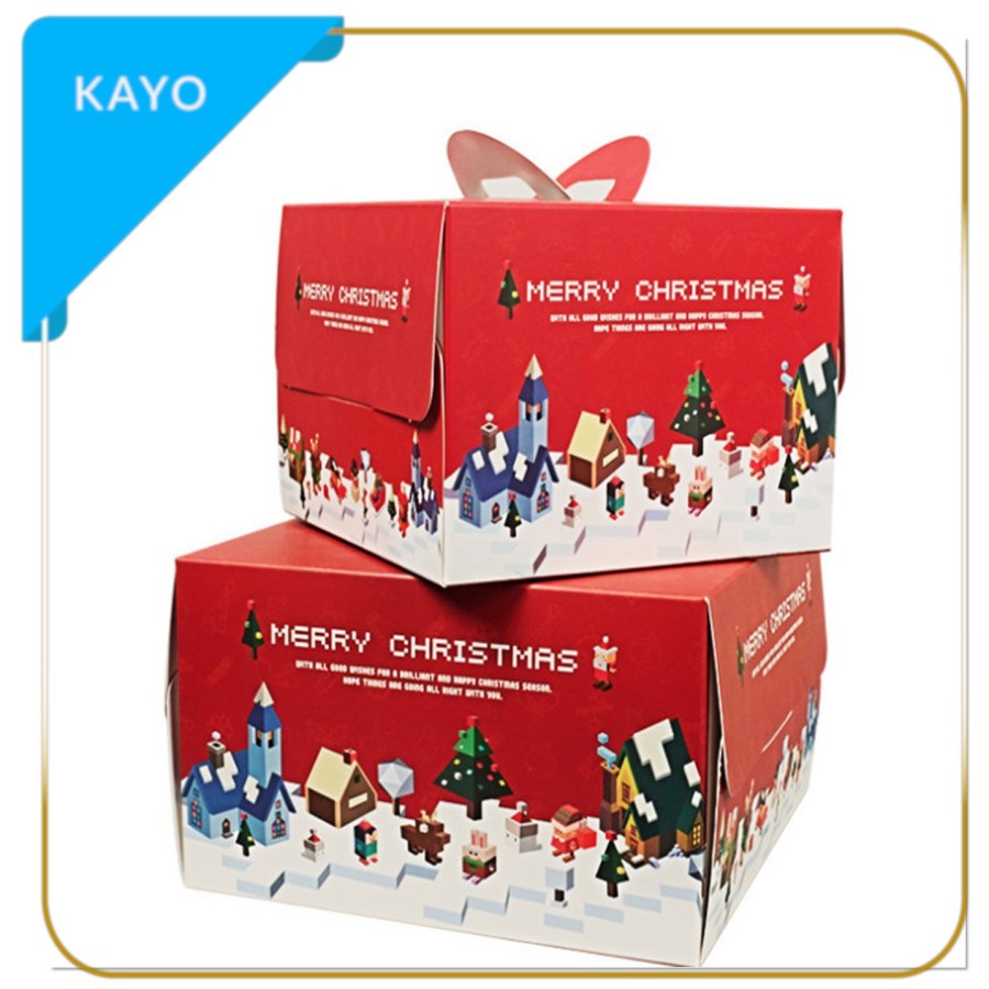 

kotak jinjing kue natal box packaging kue hadiah natal kado souvenir Christmas