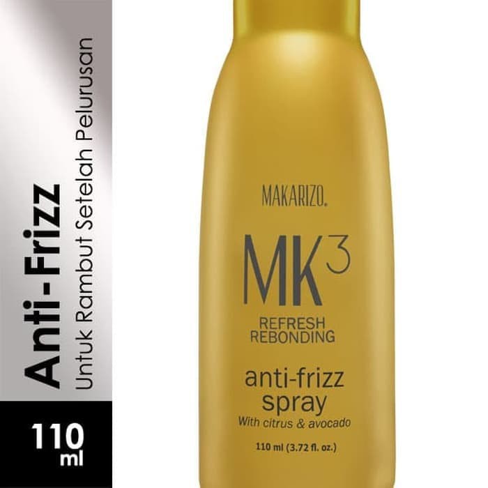 makarizo professional mk3 refresh rebonding anti frizz spray 110ml