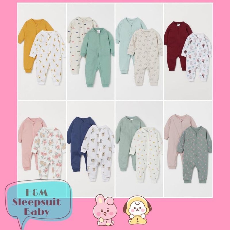Sleepsuit baby merk HnM original bahan lembut adem