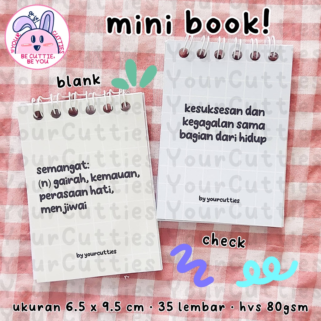 

MINI BOOK BUKU SAKU MEMOPAD RING TO DO LIST CHECKLIST PRODUKTIF