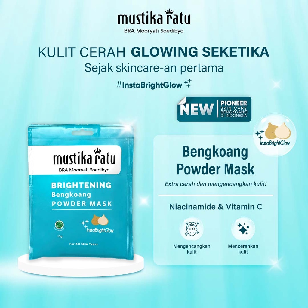 Mustika Ratu Brightening Bengkoang Powder Mask 15gr saset | sachet