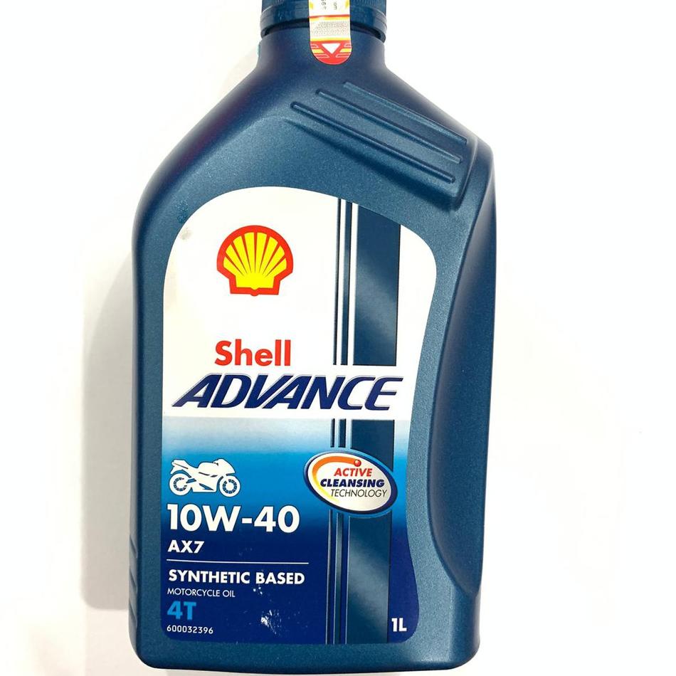 ➼ OLI SHELL AX7 1 LITER 10W40 SATRIA FU VIXION R15 JUPITER MX ORIGINAL ℮