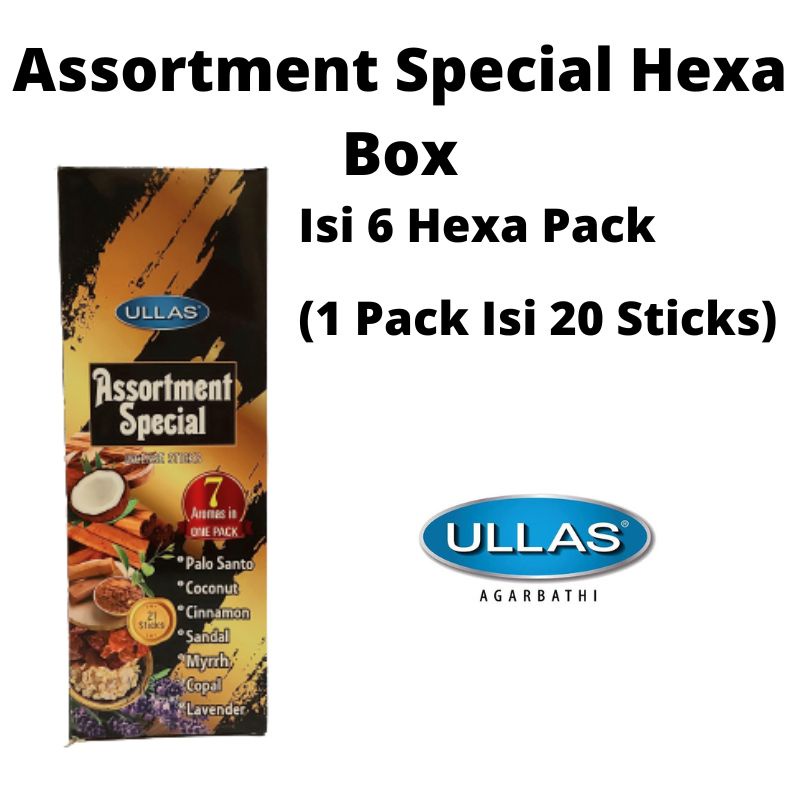 Dupa Hio India Ullas Assortment Special Box Isi 6 Hexa Pack