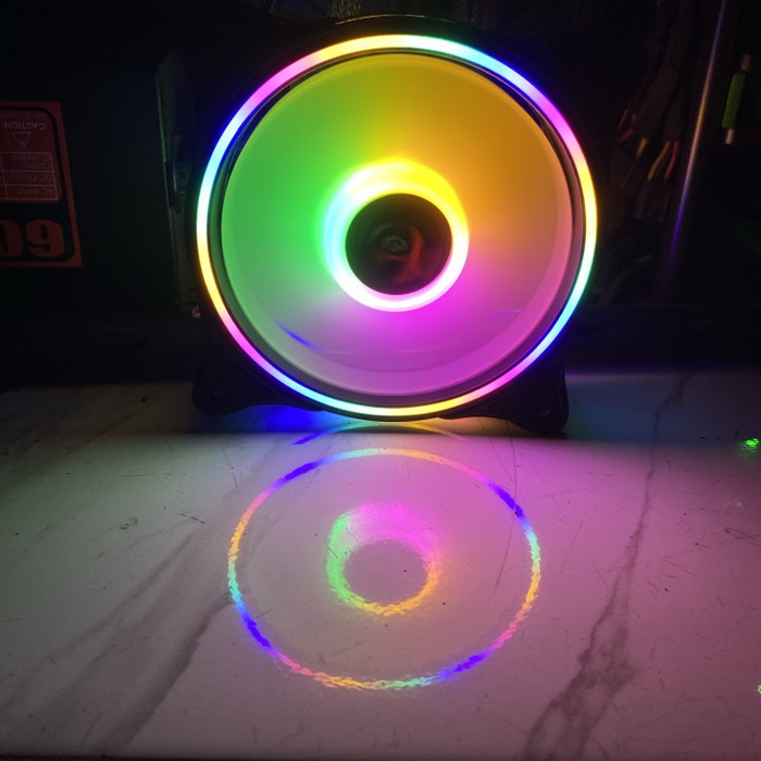 Fan Casing XBT Aurora RGB Auto / Fan Casing 12CM Double RING LED - Fan Case XB-117