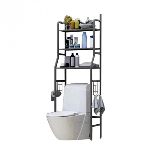 HOVELSHOP Rak Toilet Kamar Mandi Organizer WC Tissue Sabun Kloset 3 Tingkat Serbaguna