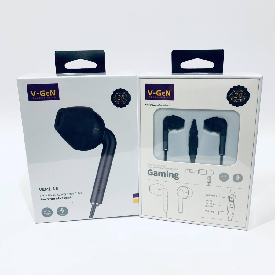Earphone Handsfree Vgen VEP1-15 wired Headset L Shape Gaming VGEN