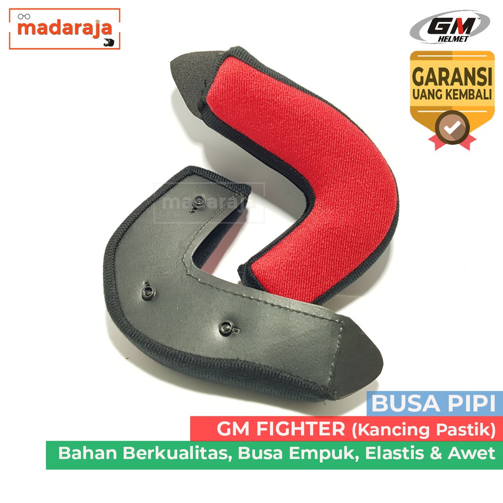 Busa Pipi Samping Helm GM Fighter Kancing Plastik