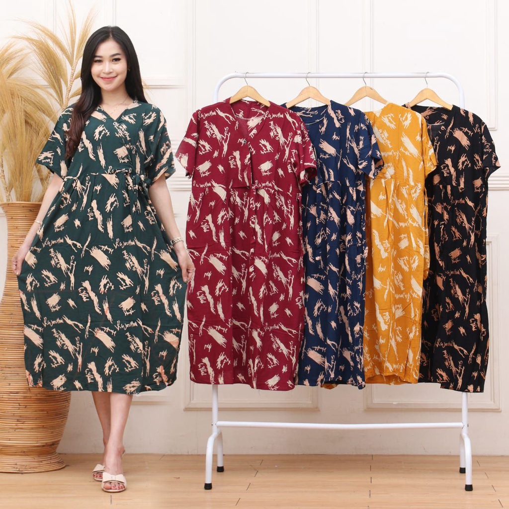 Daster Kimono Panjang LD 110 | Daster Rayon | Home Dress Daster Kimono Busui | Daster Kimono Rayon P