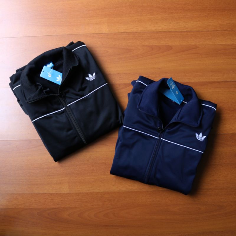 Jaket tracktop casual adidas night indigo