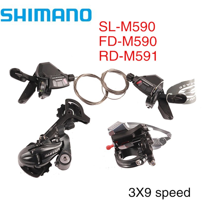 GRTSONGKIR_ Shimano Deore M590 Derailleurs Groupset SL-M590 FD-M590 RD-M591 3x9s 27 Speed 3pcs
