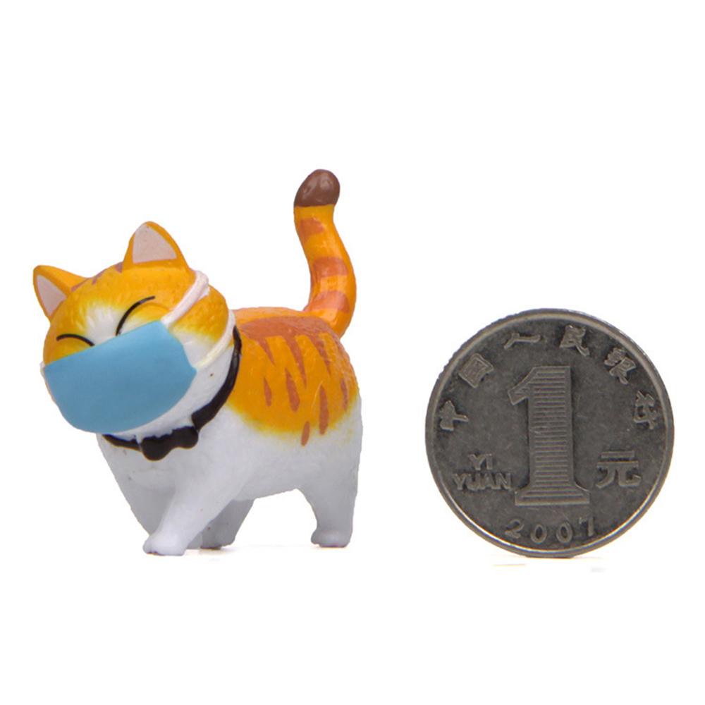 Hadiah Patung Kucing Kartun Nanas Ornamen Desktop Dekorasi Rumah Boneka Patung Kucing Mini