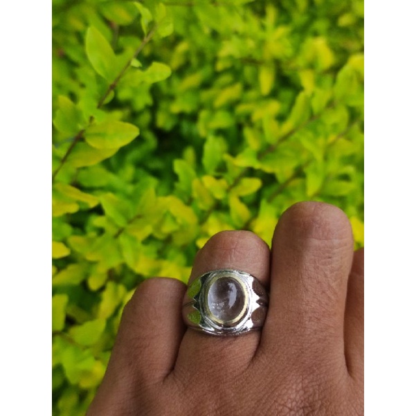 cincin natural mustika batu akik kinyang air kecubung