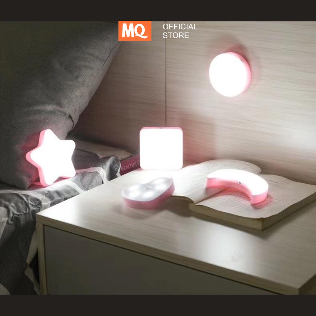 MQ Touching LED Night Light USB Charging Stepless Dimming Magnetic Smart Night Lamp lampu tidur