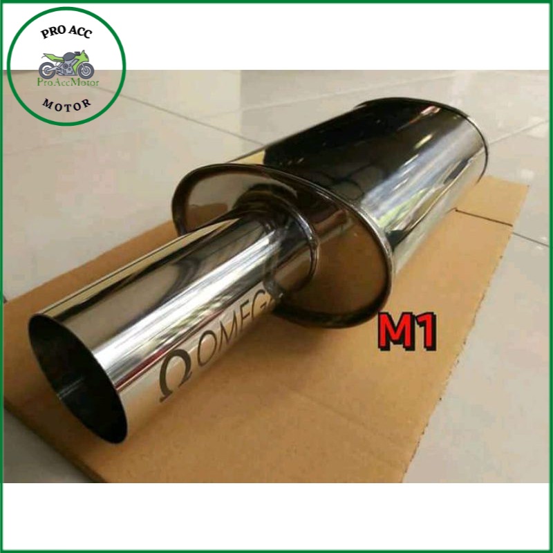 knalpot racing muffler OMEGA full stainless BRIO JAZZ ACCORD CAMRY LANCER TIMOR