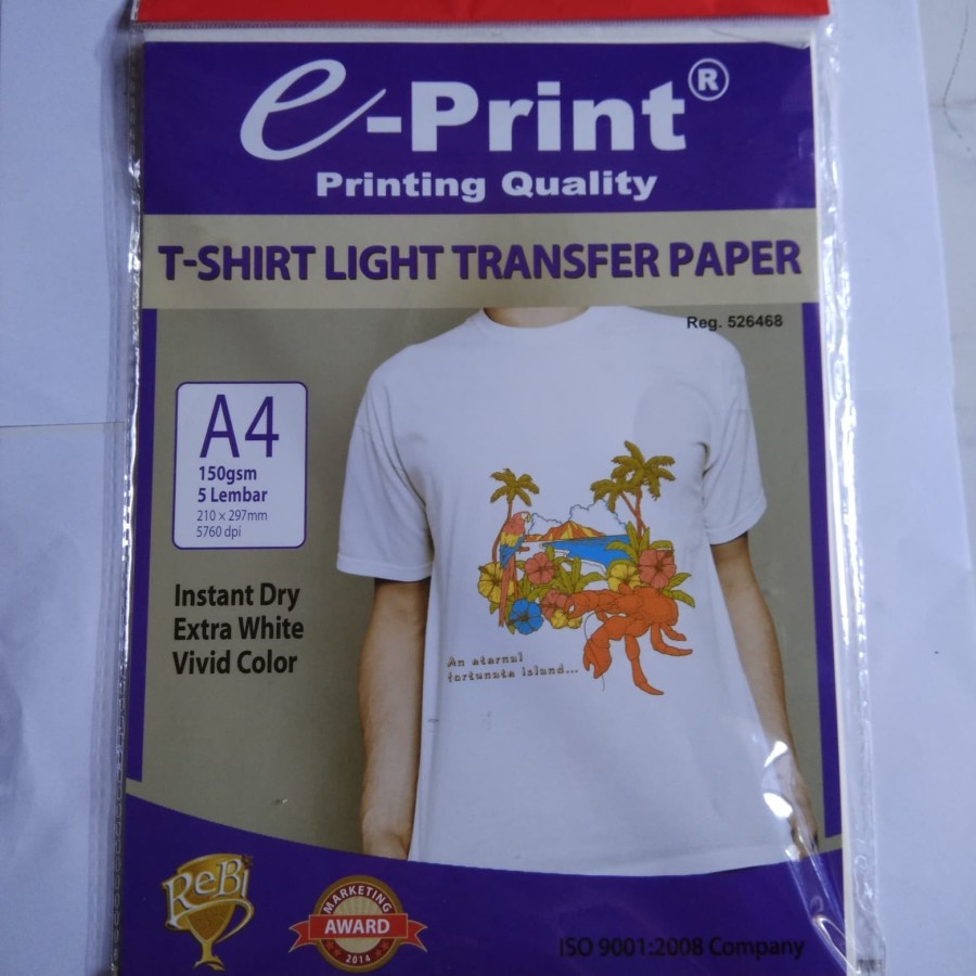 

E-print T-Shirt Light Transfer Paper 150gsm