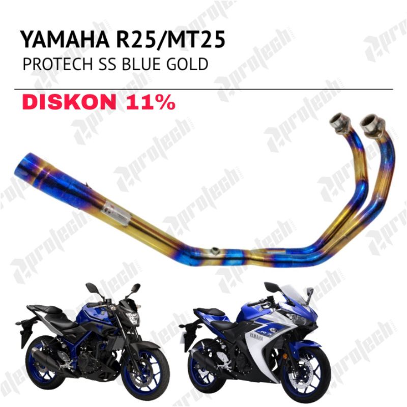 Yamaha MT25 / R25 — Header Blue Gold · Blue Gold — foto 2