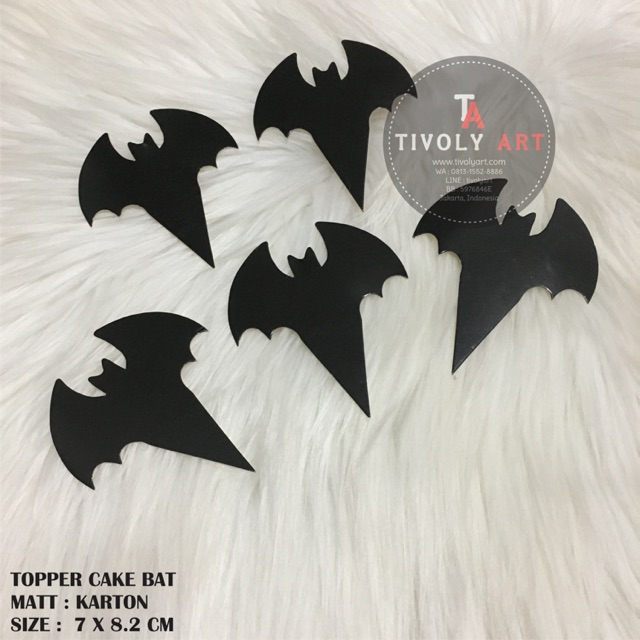 Topper Cake Halloween / Hiasan Kue Halloween / Topper Cake Bat