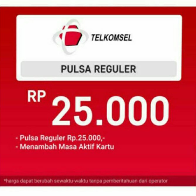 Pulsa As dan Simpati (telkomsel) isi IDR 25k