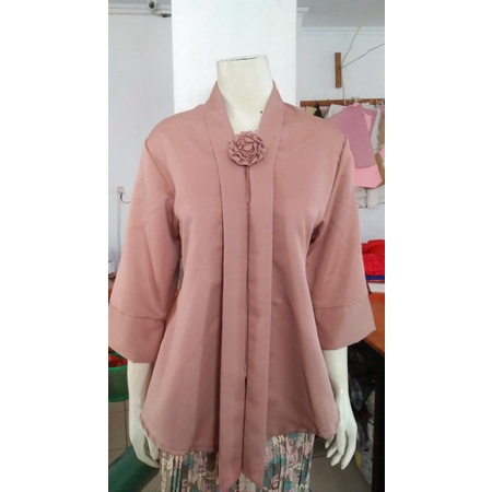 (M92/100) Kebaya floy kutubaru encim kartini termurah busui STD-JUMBO KeroncongBusana-Choco Hazel