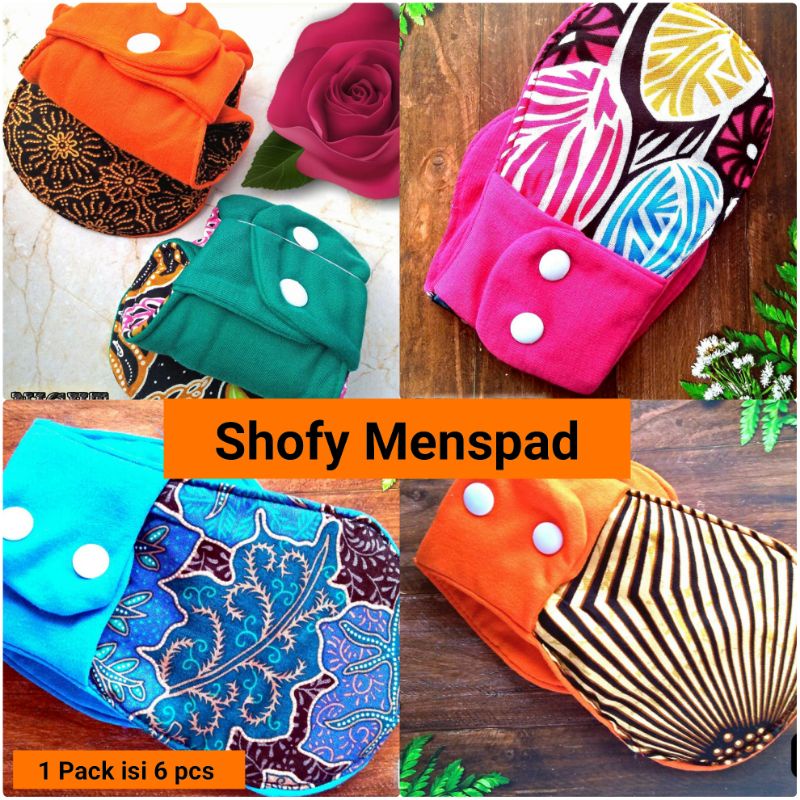 Menspad  SHOFY DAY NIGHT  Pembalut Cuci Ulang 1 Pack isi 6 Pcs