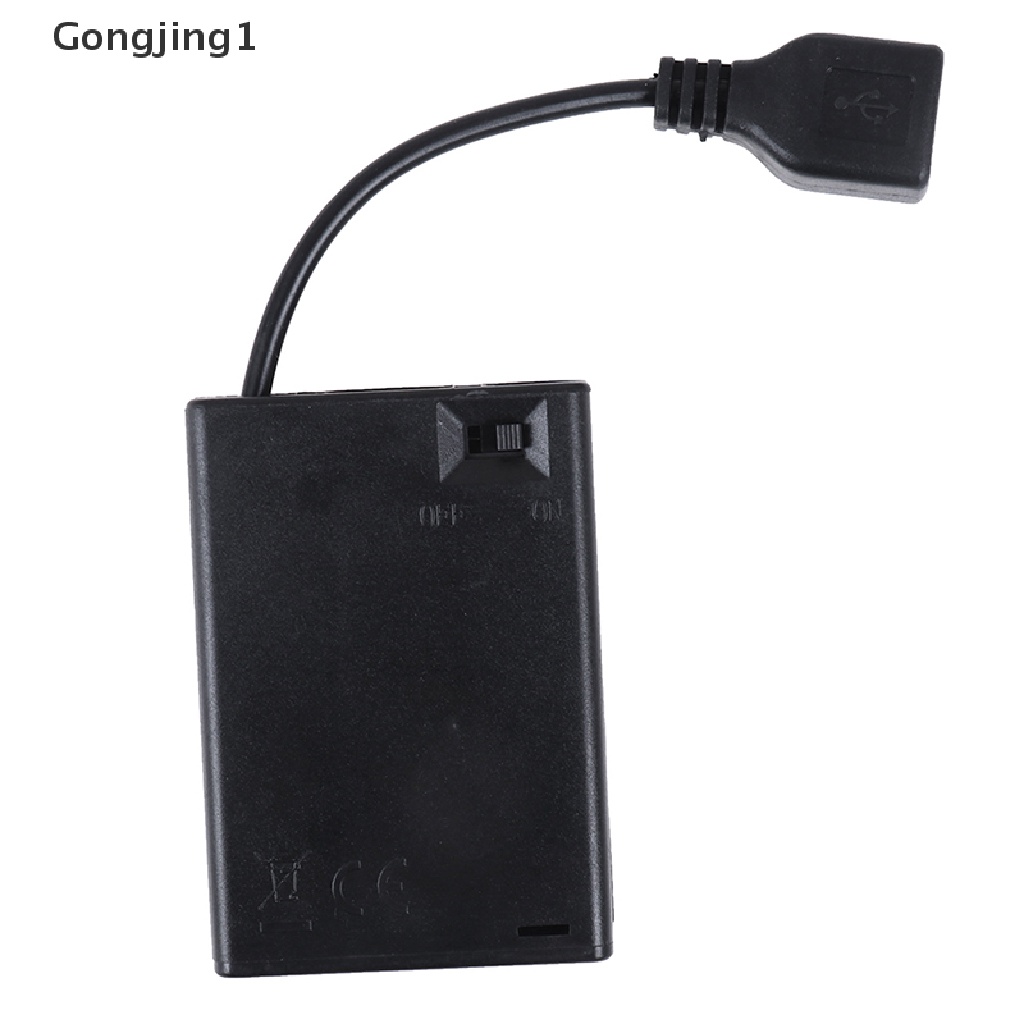 Gongjing1 Kotak Baterai 3xa Dengan port usb Untuk Lampu led