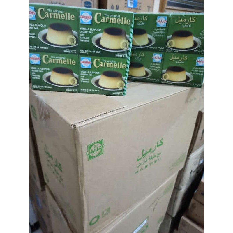 puding carmelle greens puding dengan topping karamel ori saudi kemasan 70gr