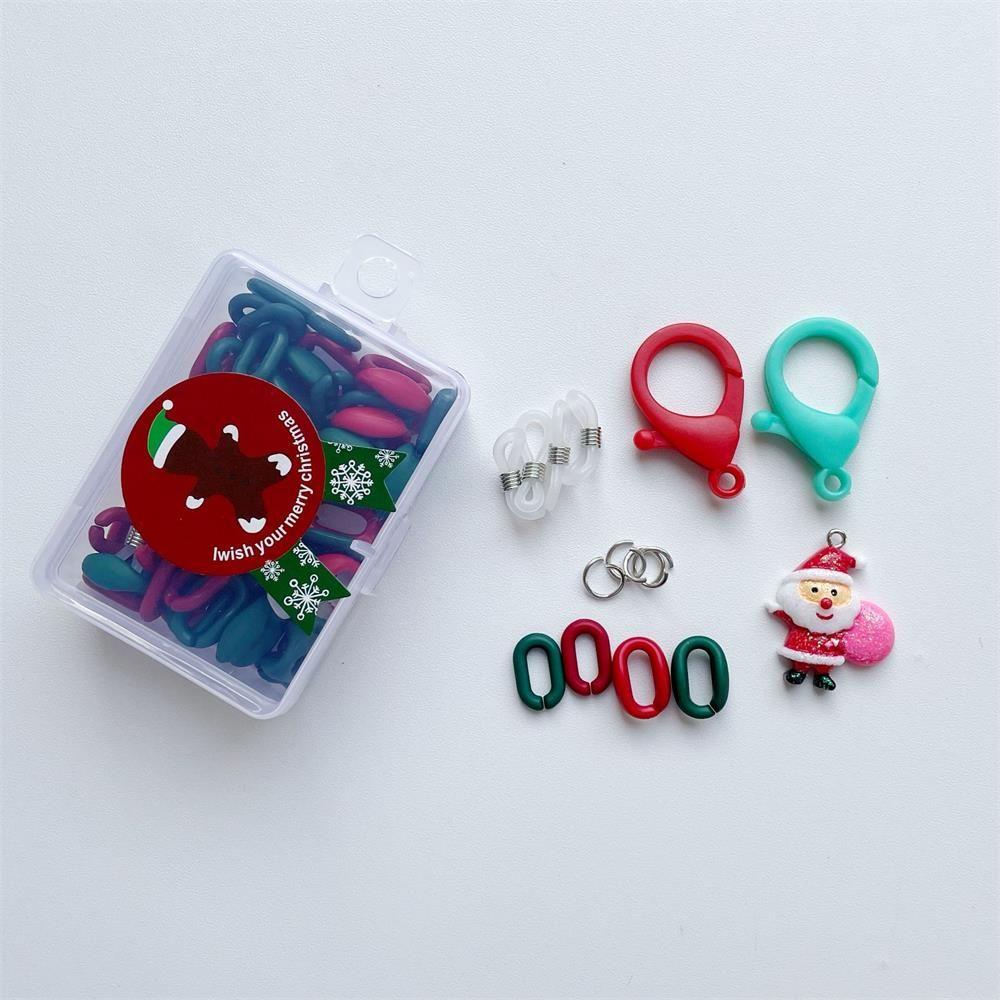 Lily DIY Bahan Wanita Pria Multi-Fungsi Resin Akrilik Santa Claus Kacamata Kalung Tali Leher Neckband Lanyard Kacamata