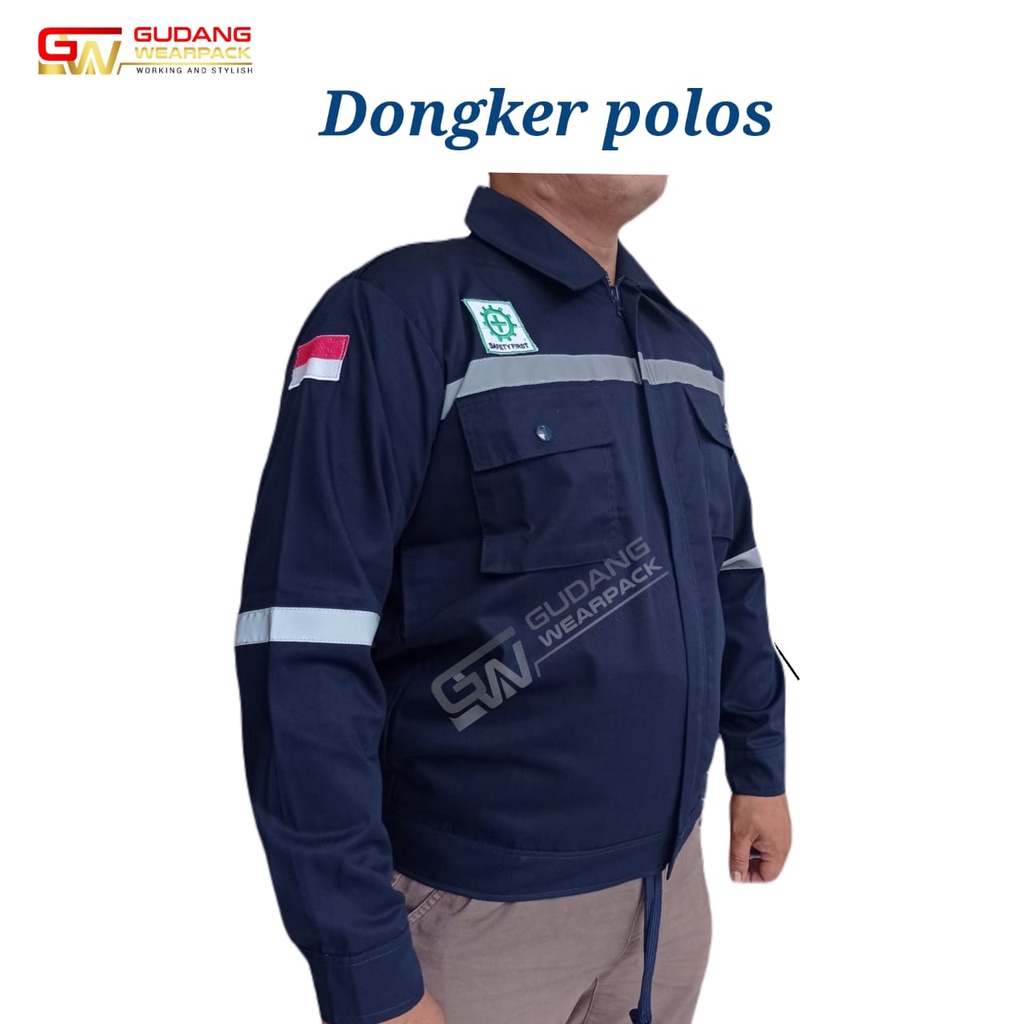 Gudang Wearpack - Baju Kerja Seragam Proyek Warna Dongker Polos