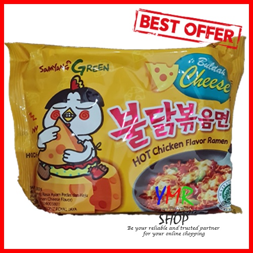 Samyang Mie Instan Green Buldak Extra Hot Extreme / Original / Cheese / Carbonara Chicken Flavor Halal Murah