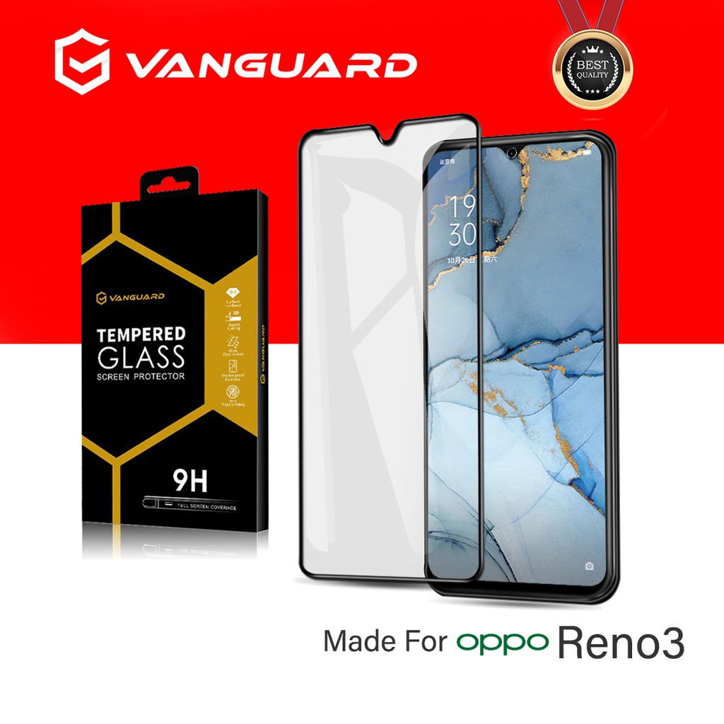 Vanguard Tempered Glass OPPO Reno3 Reno 3 Full Cover Be   st