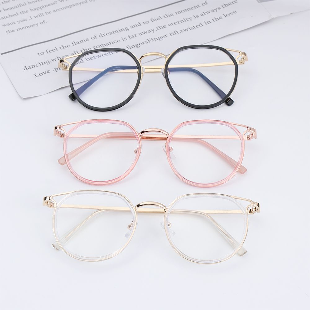 Kacamata Myopia Anti Uv Blue Rays Bahan Metal Aneka Warna Untuk Wanita