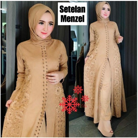SET MANZELA/SETELAN CELANA/BAJU SETELAN/FASHION MUSLIM/BAJU MURAH/SETELAN MURAH/BAJU KONDANGAN