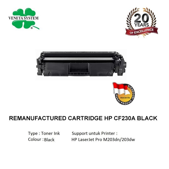 Toner Cartridge Laserjet CF 230 A Black - RTC HP 30A