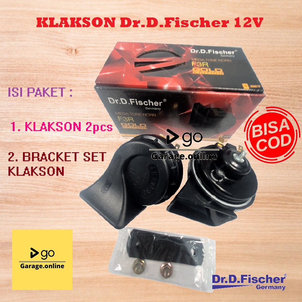 Klakson Keong Dr D Fischer F3R GOLD EDITION 12V Untuk semua Mobil dan Motor Original