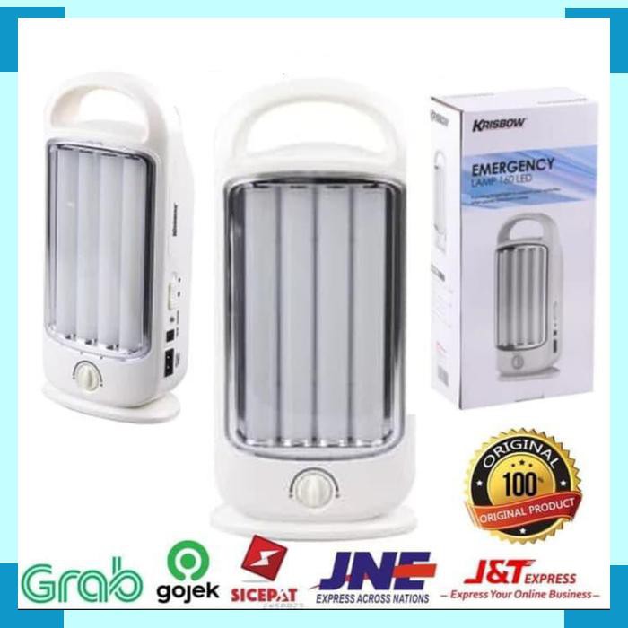 Original Krisbow Lampu Darurat Emergency Lamp 160 LED