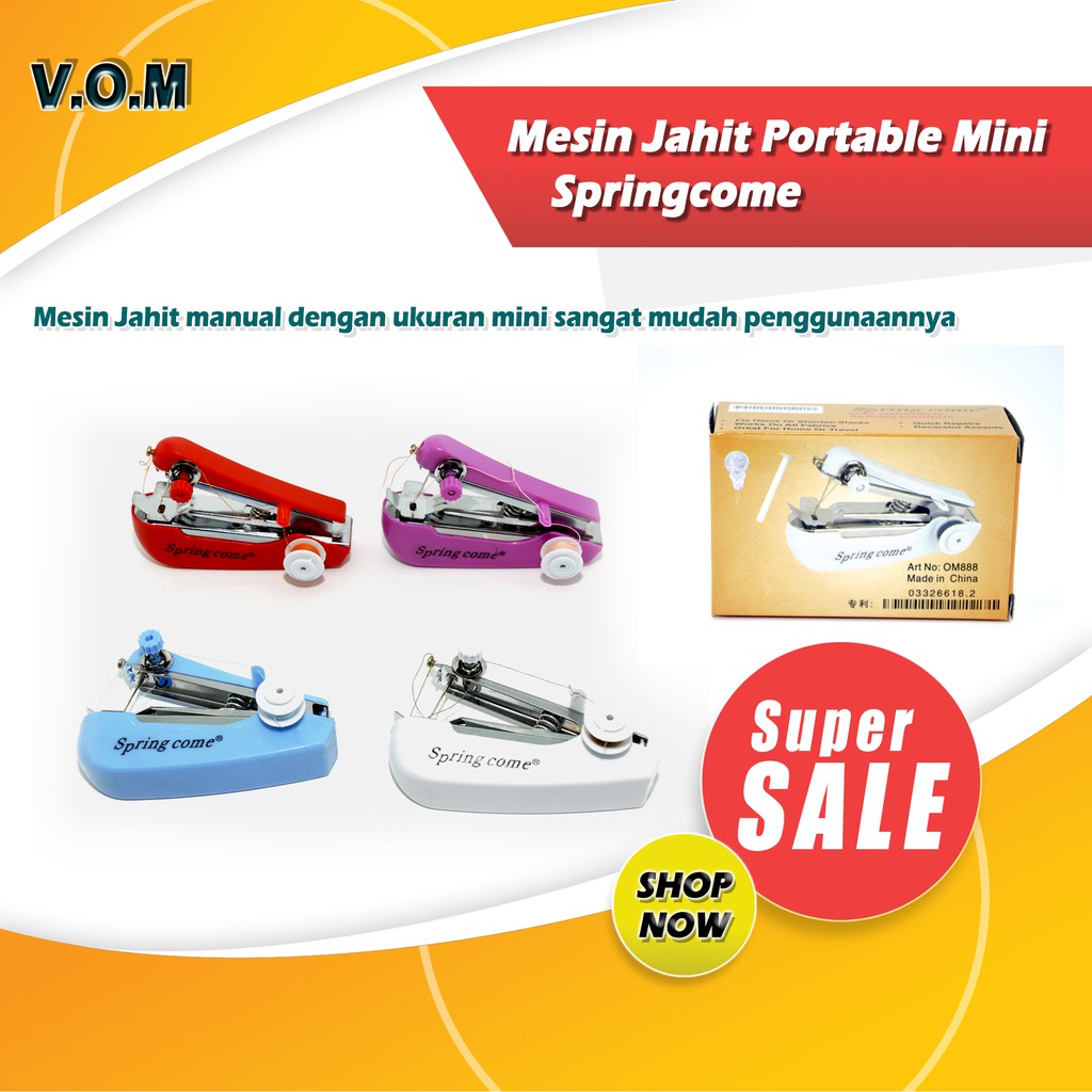 VOM Springcome Mesin Jahit Portable Mini / Mesin Jahit Tangan Spring Come - 0072