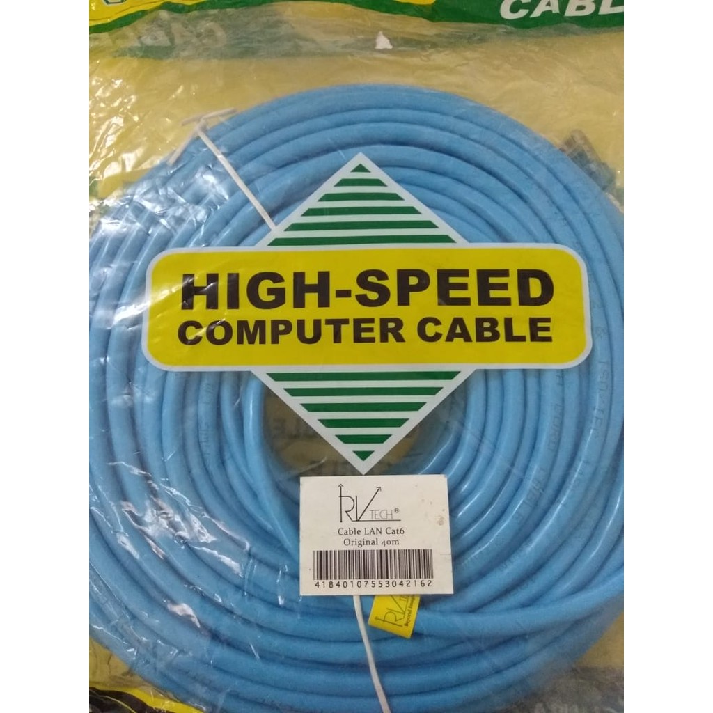 KABEL LAN RVTECH CAT6 40M ORI + KEPALA