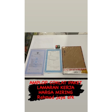 

PAKET LAMARAN KERJA AMPLOP KOMPLIT