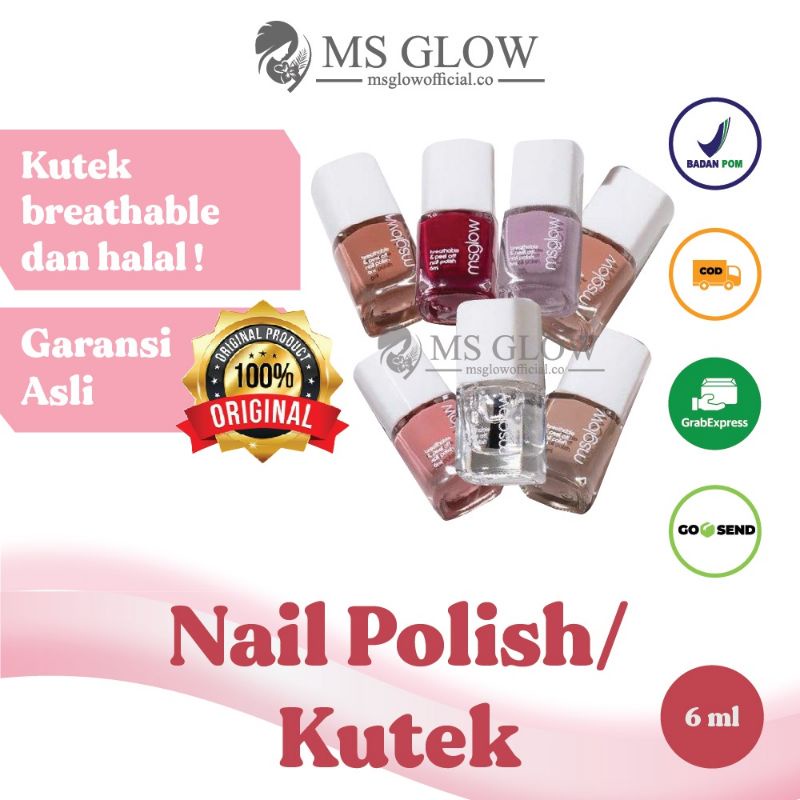 BISA COD NAIL POLISH/ KUTEK HALAL MS GLOW