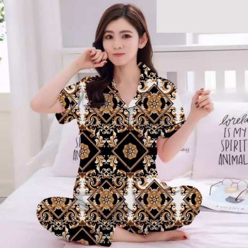 UL.Fashion BAJU TIDUR PIYAMA/PAJAMAS DEWASA [CP] MOTIF #SULTAN #JANBOL KATUN JEPANG-[Cp] Sultan New Blac