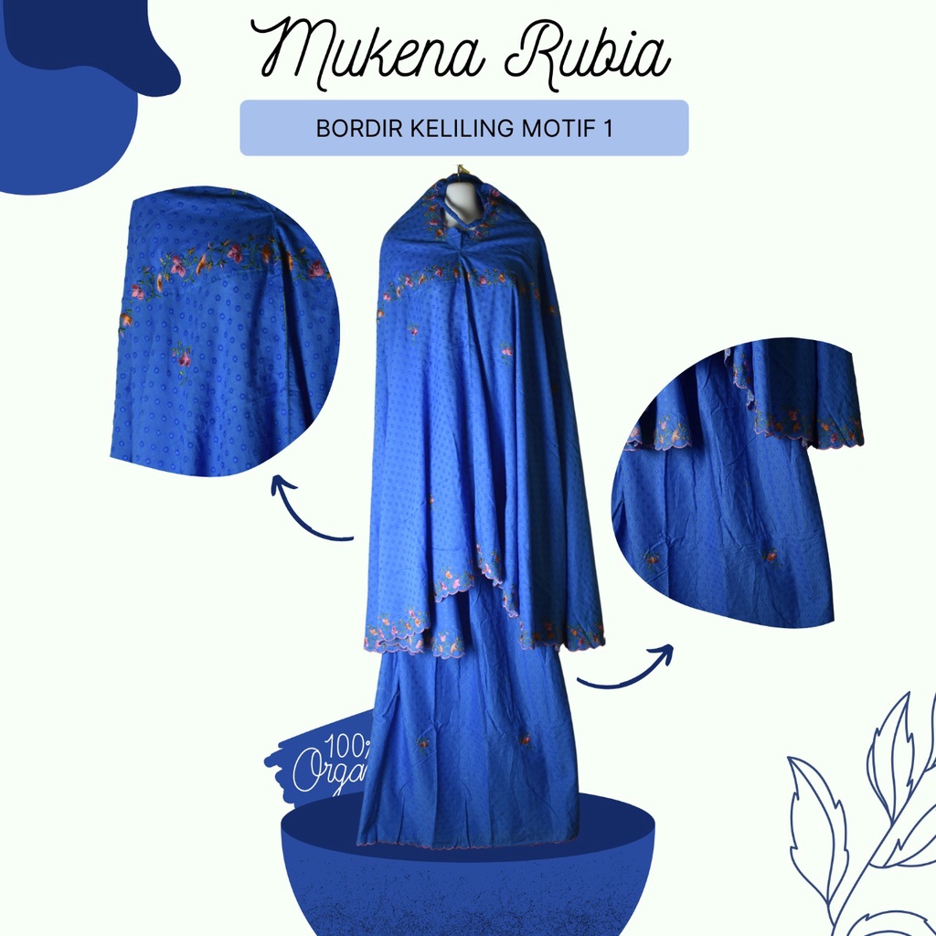 MUKENA RUBIA DEWASA BORDIR POLA BUTIK