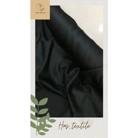 Kain Satin Velvet Premium Warna Hitam Black Bahan seragam Bahan Furing