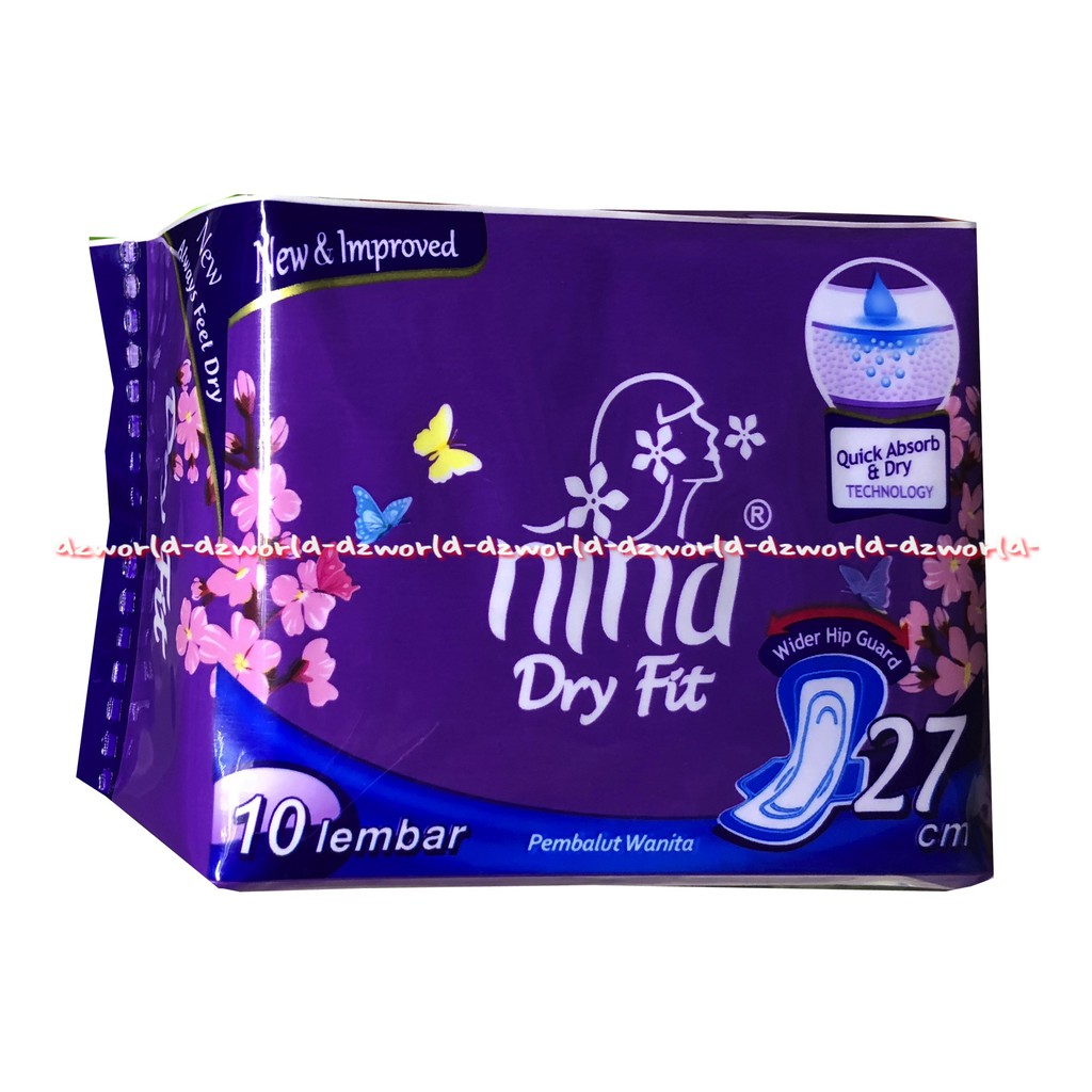 Nina Dry Fit 10 Lembar 27cm Panty Liner Bagus Nina Pantyliner