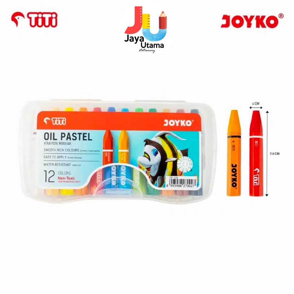 

Joyko Crayon Oil Pastel Mewarnai 12 Warna Case